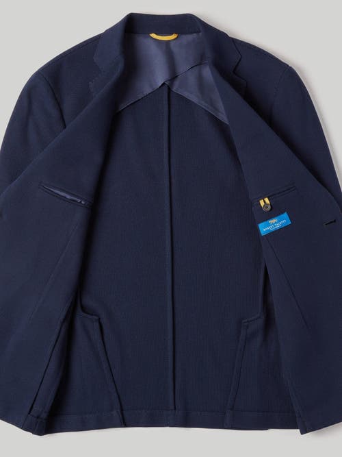 Robert Talbott Wright Knit Blazer In Navy
