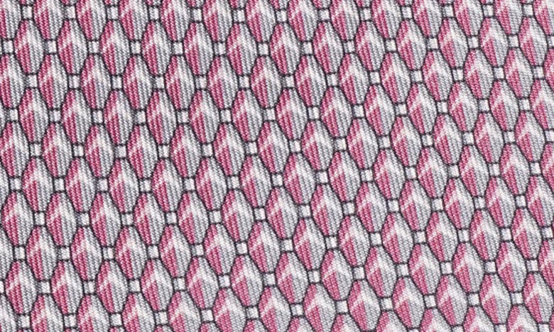 Shop Jack Victor Melbourne Geometric Print Silk Tie In Pink