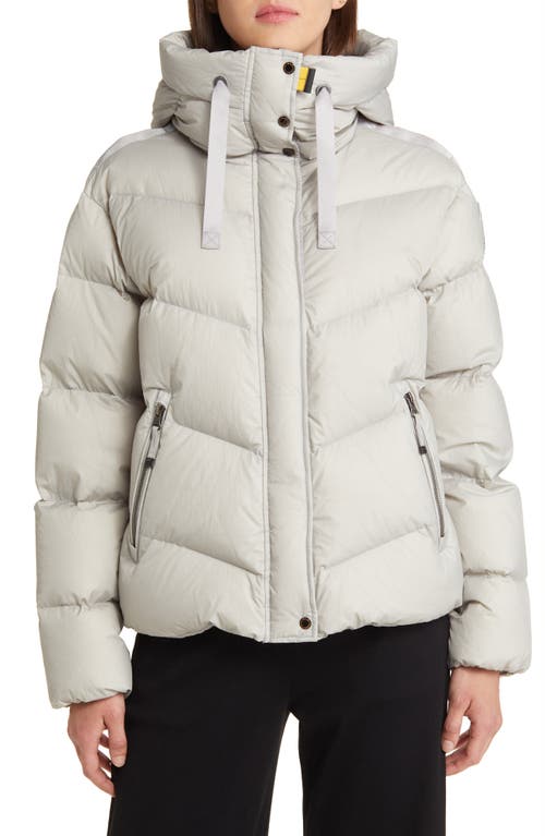 Parajumpers Verna Water Repellent Hooded Down Puffer Jacket in Lunar Rock at Nordstrom, Size Small