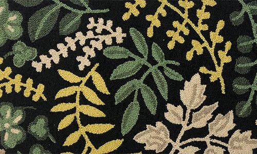 R16 Home Lucky Fern Doormat In Black Multi