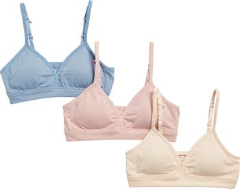 Essentials Rene Rome RENE ROFE GIRL Kids' Delilah 3-Pack Seamless Bralettes | Nordstromrack