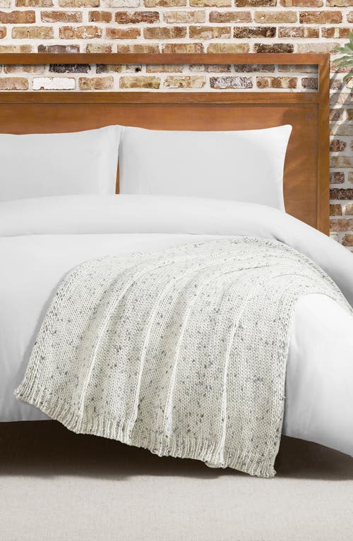 Shop Lucky Brand Calafia Chunky Knit Throw Blanket In White/black