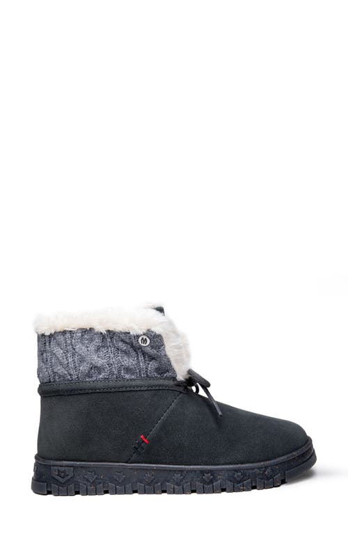 Shop Minnetonka Norean Faux Fur Lined Slipper Bootie In Charcoal