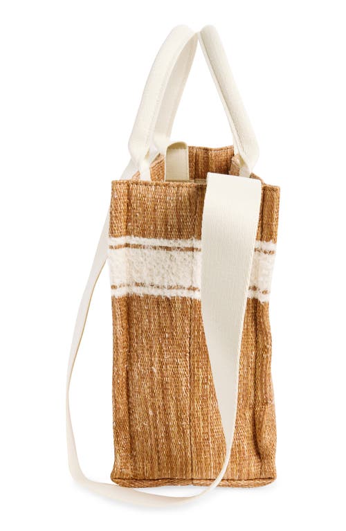 Shop Marni Small Tropicalia Woven Faux Raffia Tote In Ecru