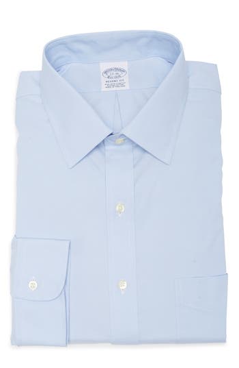 Brooks Brothers Stretch Supima® Cotton Dress Shirt In Light Blue