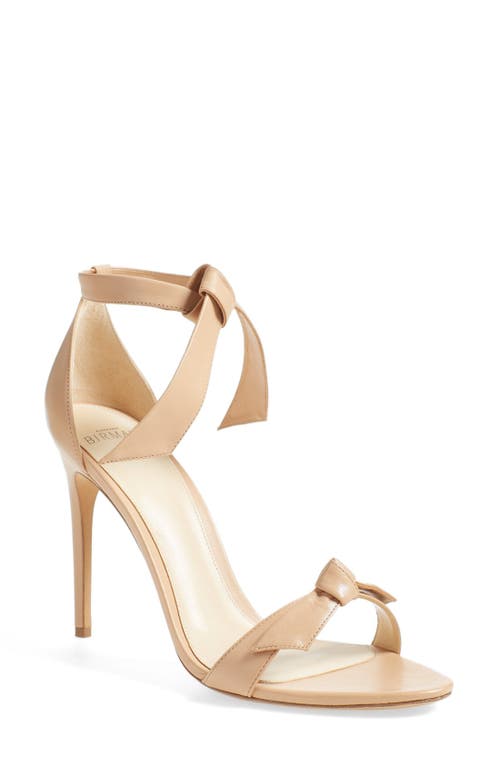 Alexandre Birman Clarita Ankle Tie Sandal Nude Soft Leather at Nordstrom,