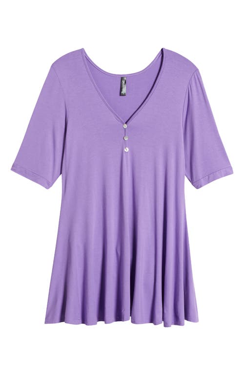 24SEVEN COMFORT APPAREL 24SEVEN COMFORT APPAREL THREE-BUTTON TUNIC