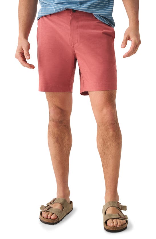 Shop Faherty All Day Hybrid Shorts In Sunrose