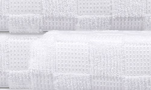 Brooks Brothers Waffle Terry 8-piece Turkish Cotton Washcloths In White