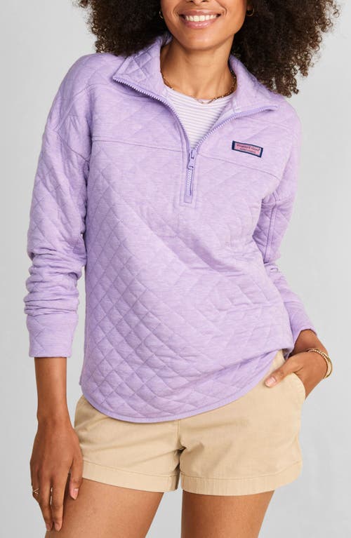 Shop Vineyard Vines Dreamcloth® Quilted Shep Half Zip Pullover In Aster Heather