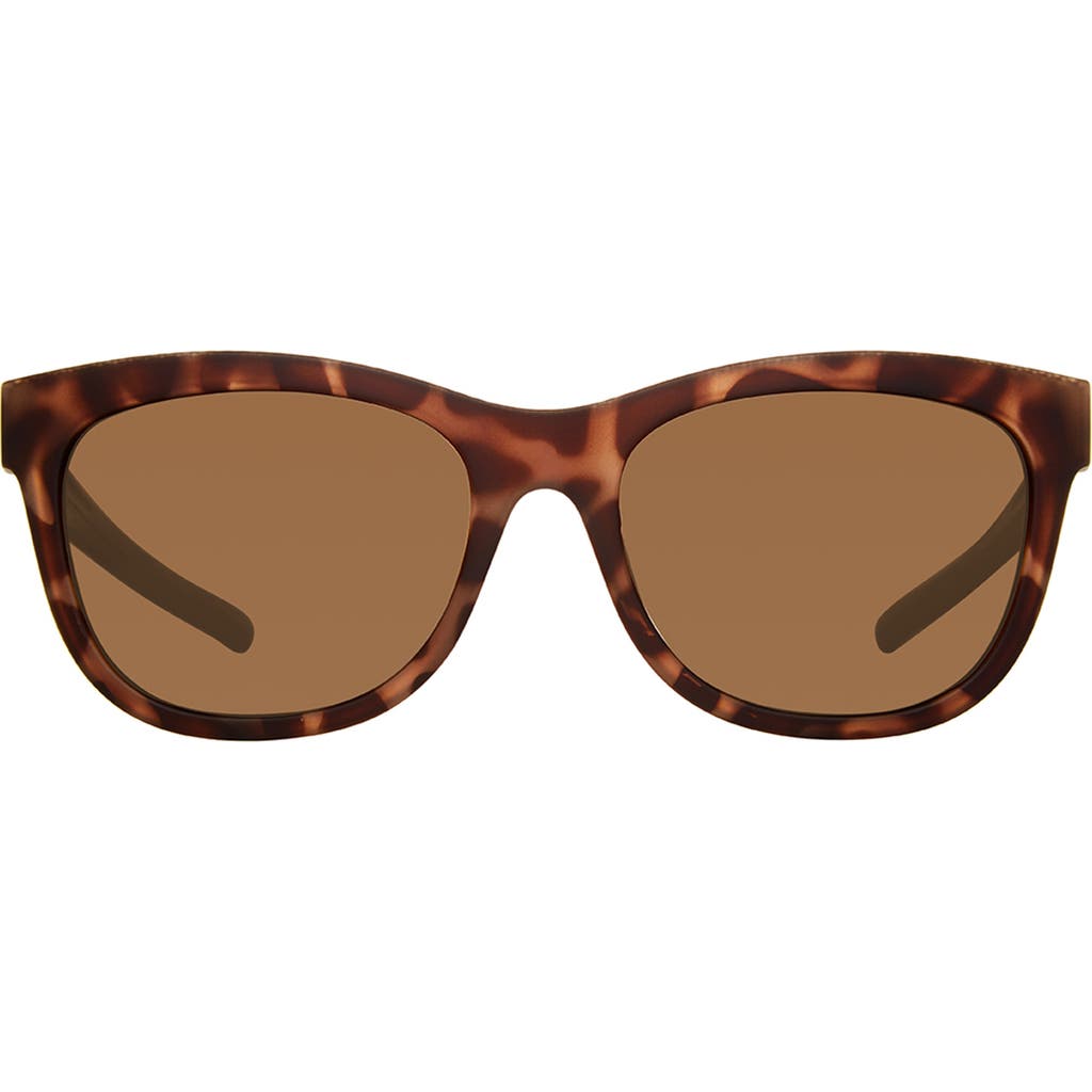 Eddie Bauer 54mm Round Polarized Sunglasses In Tortoise/brown
