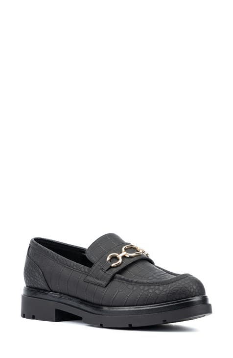 Alodie Croc Embossed Faux Leather Loafer (Women)