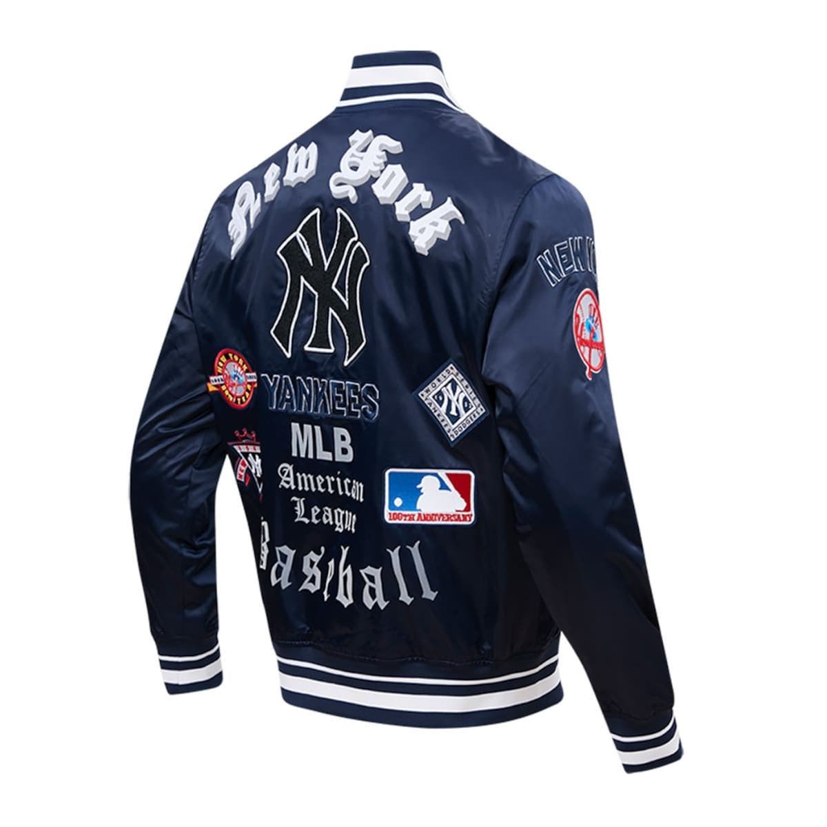 Men's New York Yankees Pro Standard Navy/White Varsity Logo Full-Zip Jacket