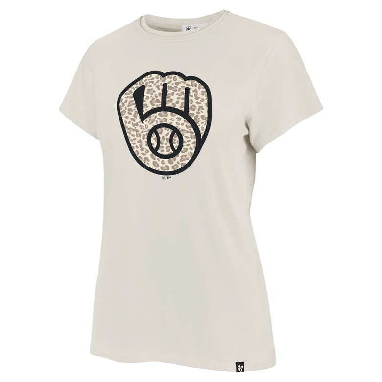 Shop 47 ' Oatmeal Milwaukee Brewers Imprint Frankie T-shirt