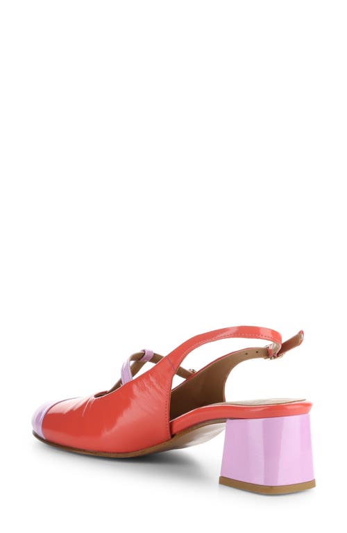 Shop Fly London Soln Cap Toe Slingback Pump In 001 Pink/scarlet Nap