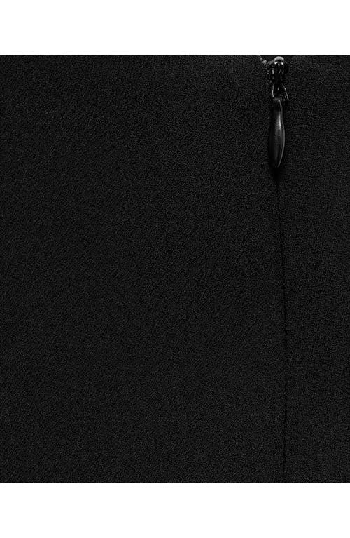 Mango Mid Rise Straight Leg Shorts In Black