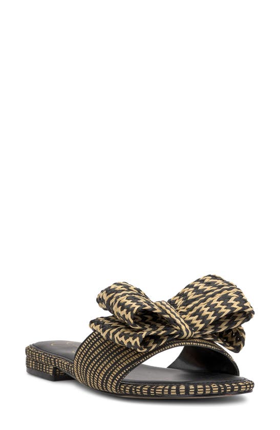 Shop Jessica Simpson Avrena Slide Sandal In Natural/ Black