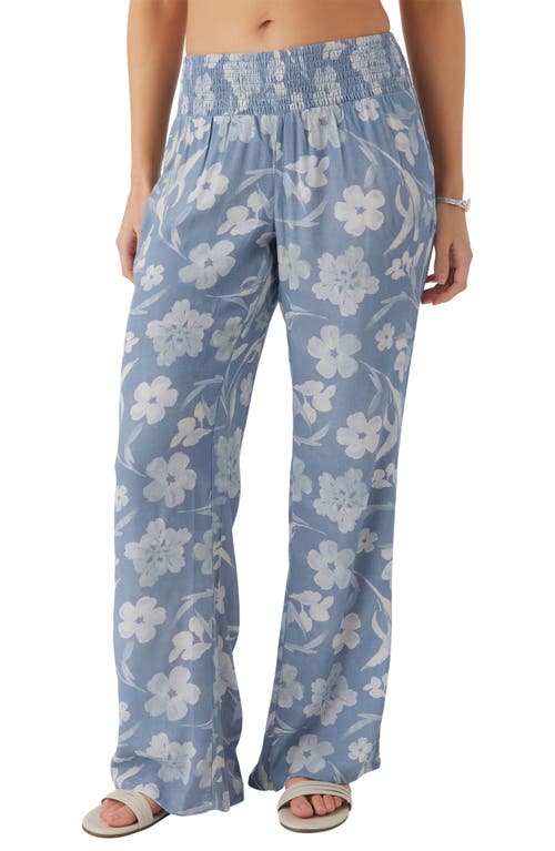 Johnny Emilia Floral Smocked Waist Pants in Infinity