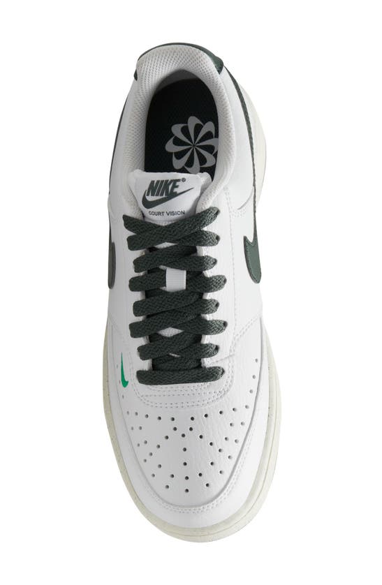 Shop Nike Court Vision Low Sneaker In White/ Vintage Green
