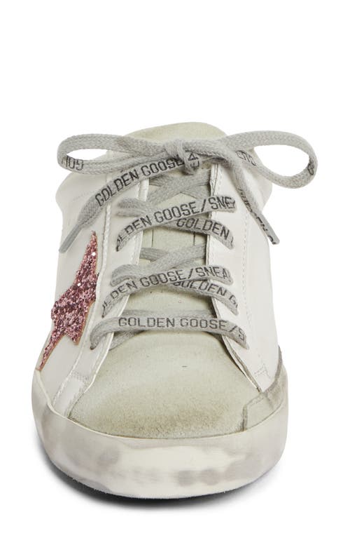 Golden Goose Super-star Sabot Mule Sneaker In White/pink