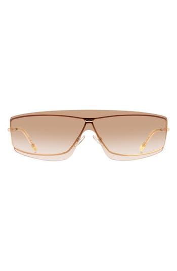 Isabel Marant 99mm Gradient Oversize Shield Sunglasses In Gold Yellow/brown Gradient