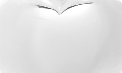 Karat Rush Puffed Heart Stud Earrings In Rhodium White