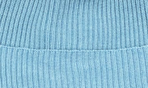 Portolano Merino Wool Rib Cuff Beanie In Periwinkle