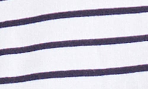 English Factory Stripe Extended Shoulder T-shirt In White/black
