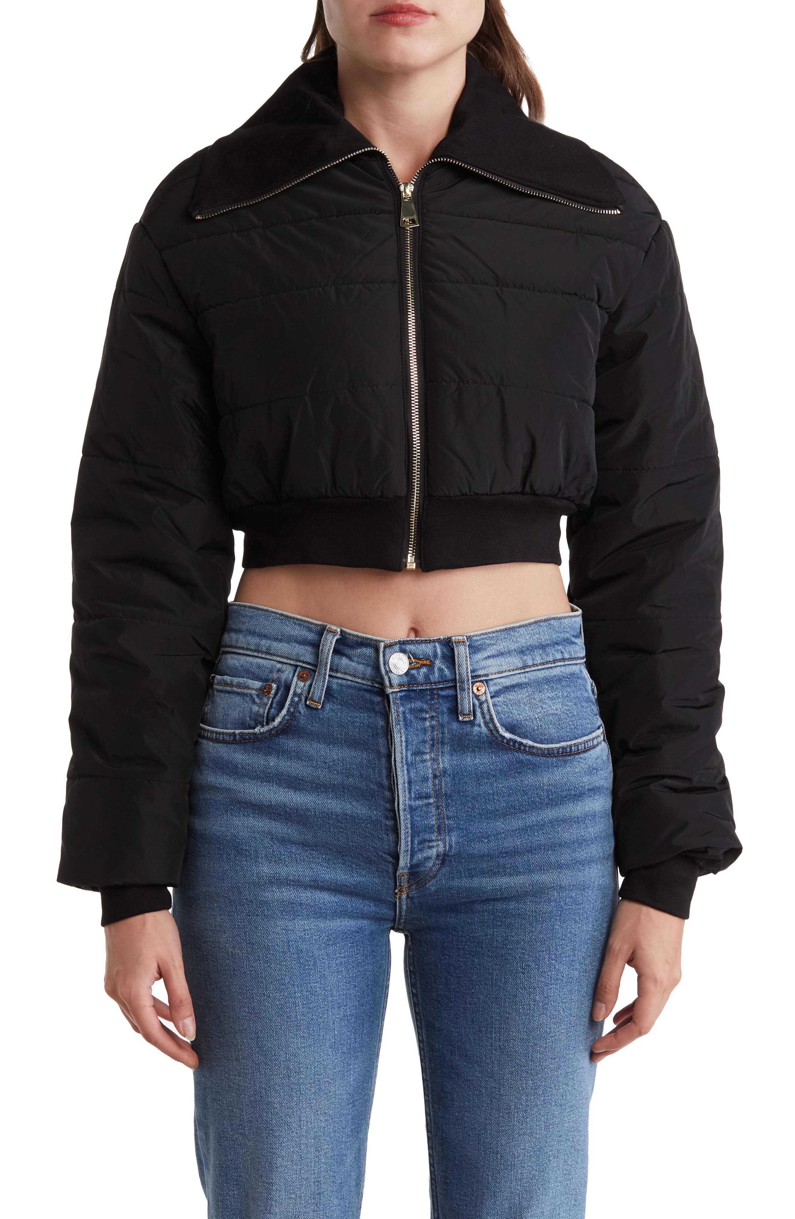 super cropped puffer jacket