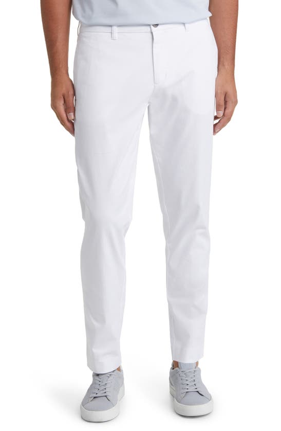 Shop Nordstrom Heron Taper Leg Twill Chino Pants In White