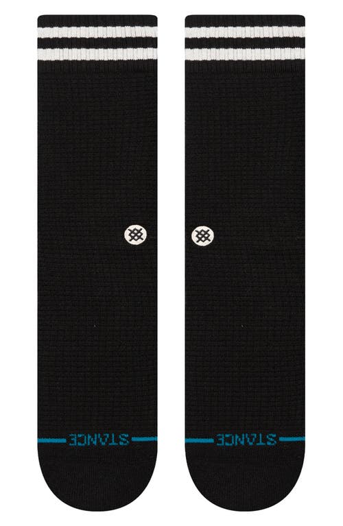 Stance Waffles & Butter Cotton Blend Crew Socks In Black