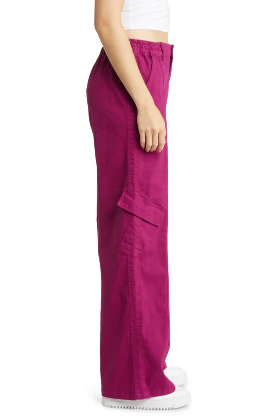 Bp. Wide Leg Cargo Pants In Purple Magenta