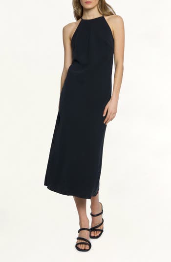 LUXELY LUXELY RAVEN RACERBACK MIDI DRESS