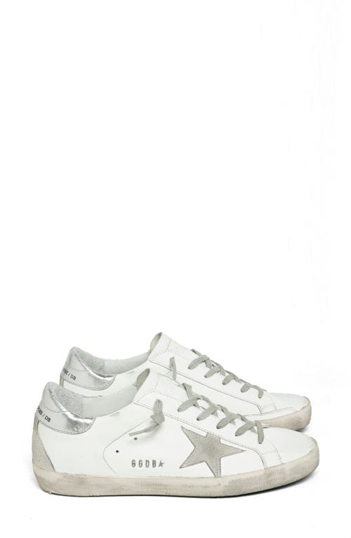 Golden Goose Super-Star Low Top Sneaker in White/Ice/Silver at Nordstrom, Size 6Us