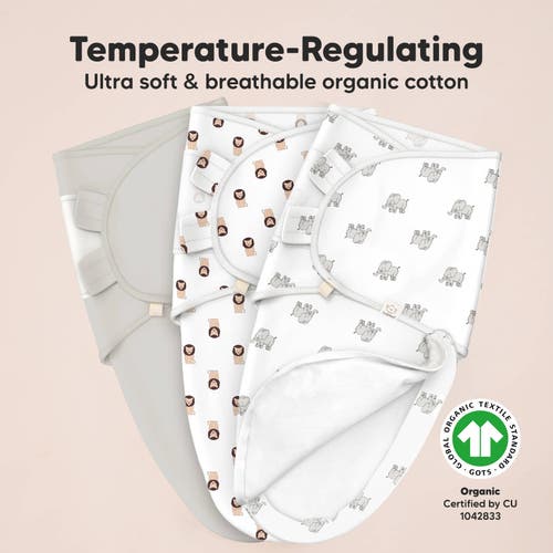 KEABABIES KEABABIES 3-PACK SOOTHE ZIPPY SWADDLE WRAP