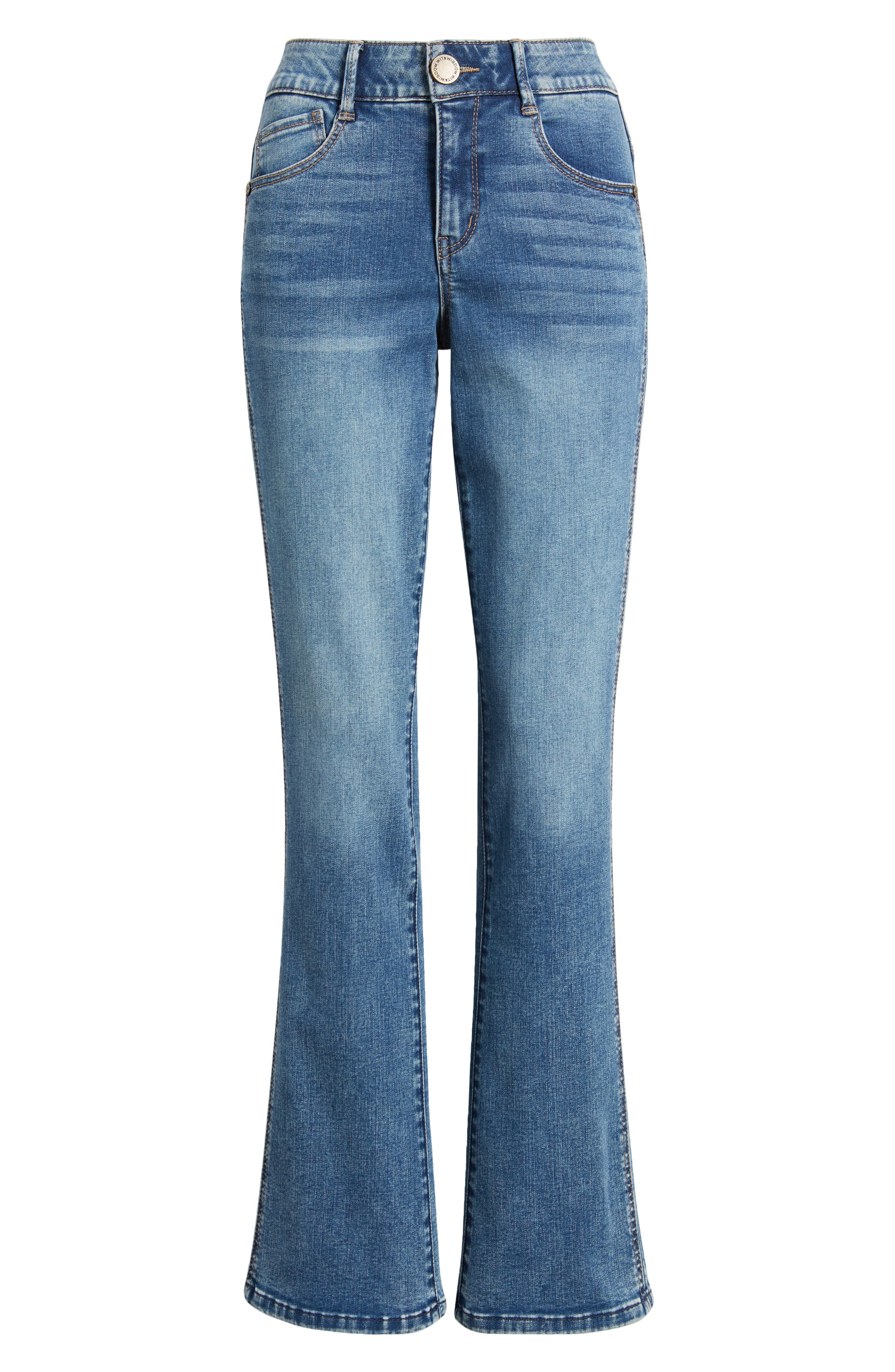 Wit Wisdom 'Ab'Solution High Waist Itty Bitty Bootcut Jeans in