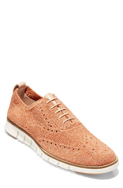 Cole Haan Zerogrand Stitchlite Oxford In Hawaiian Sunset Knit/ Ivory