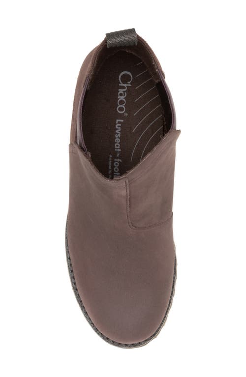 Chaco Fields Waterproof Chelsea Boot In Chocolate Merlot
