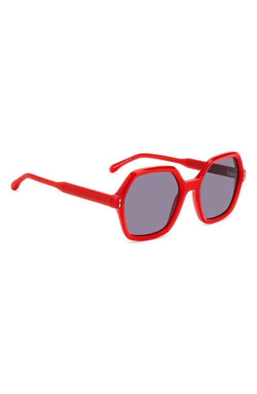Shop Isabel Marant 55mm Gradient Square Sunglasses In Red/violet