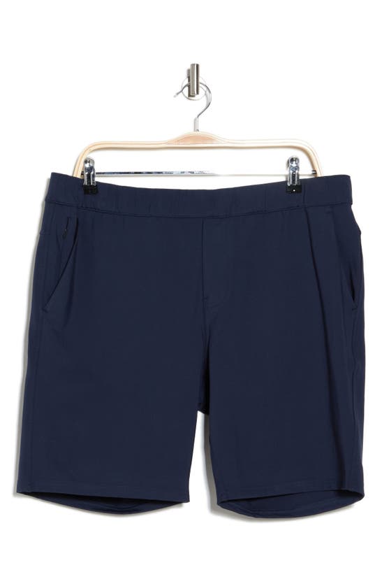 Shop Z By Zella Commuter Knit 9" Shorts In Navy Eclipse
