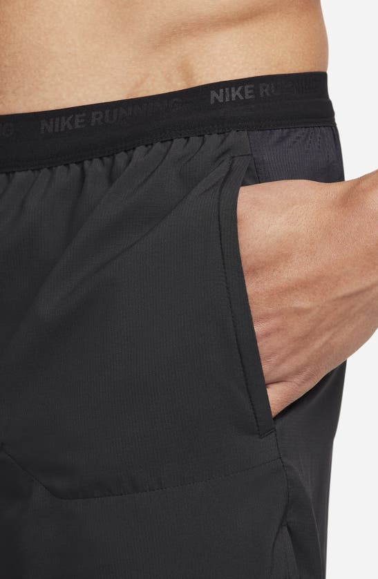 Nike Men's Stride Dri-fit 5" 2-in-1 Running Shorts In Black/ Black/ Black