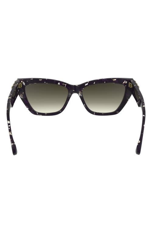 Shop Victoria Beckham Chain 55mm Cat Eye Sunglasses In Black Havana