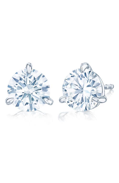 Kwiat Round Brilliant Cut Diamond & Platinum Stud Earrings - 3.00ct. in White 