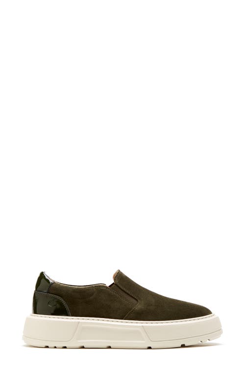 Shop La Canadienne Kim Sneaker In Khaki Suede