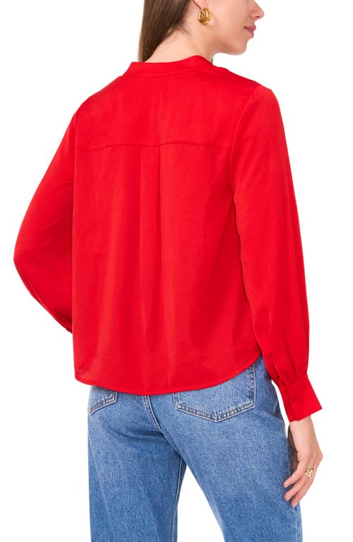 Vince Camuto Rumple Top In Bright Red