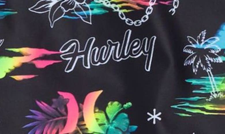 Shop Hurley Rashguard One-piece Swimsuit In Black Multi