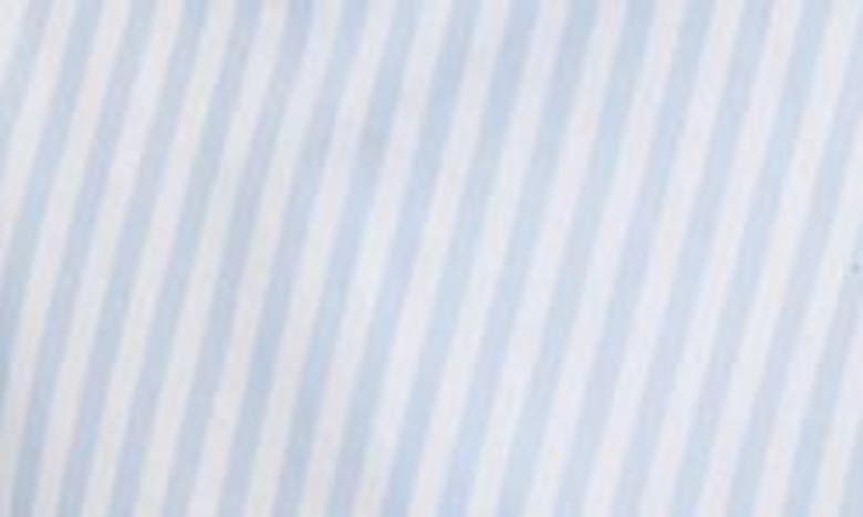 Shop Diesel D-sizen-n2 Stripe Long Sleeve Stretch Poplin Wrap Shirtdress In Light/ Blue
