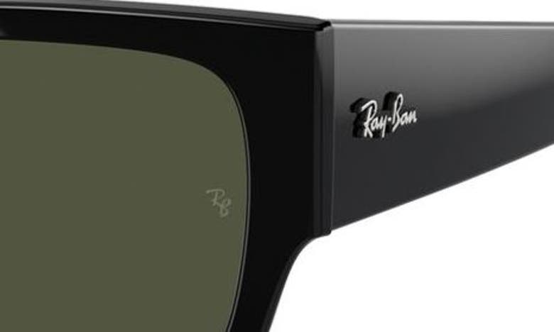 Ray Ban Ray-ban Carlos 56mm Polarized Rectangle Sunglasses In Black