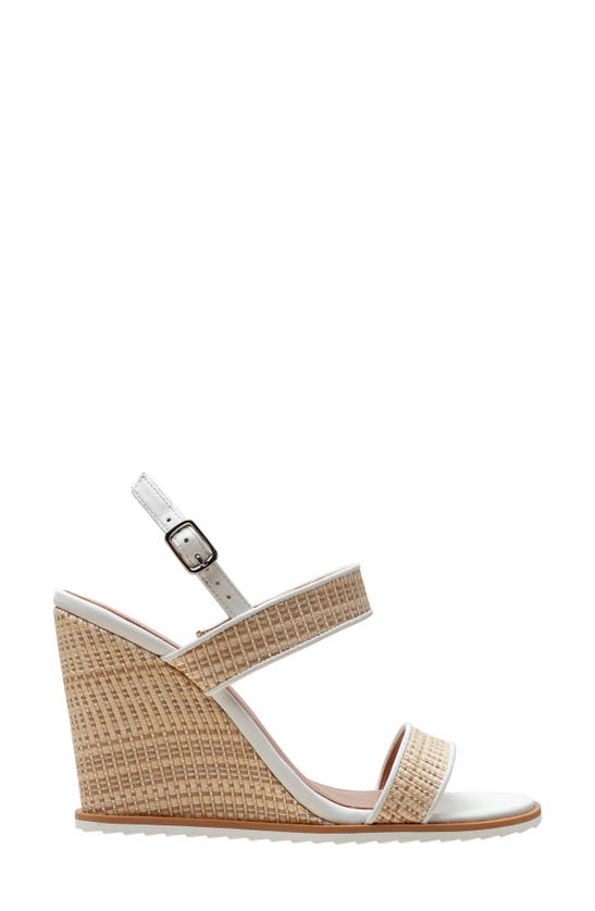 Shop Linea Paolo Edith Wedge Sandal In Natural/ Eggshell