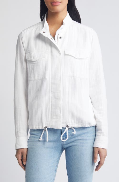 Caslonr Caslon(r) Cotton Gauze Utility Jacket In White